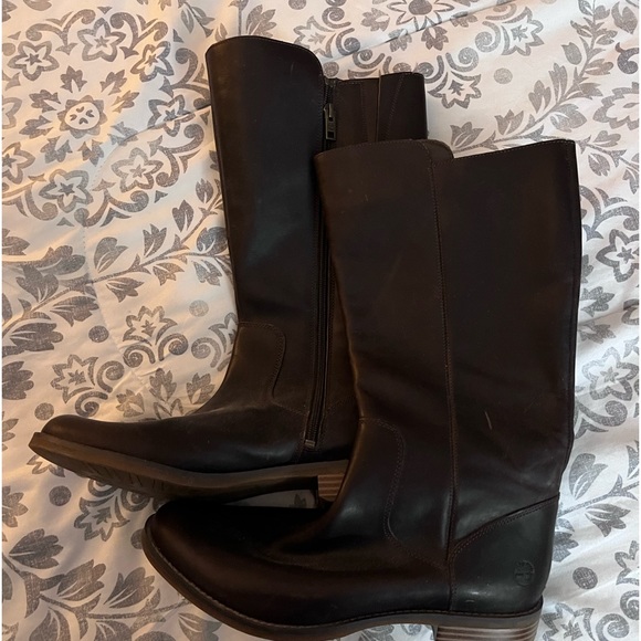 Timberland tall brown boots - never worn - size 10 ladies - Picture 1 of 5